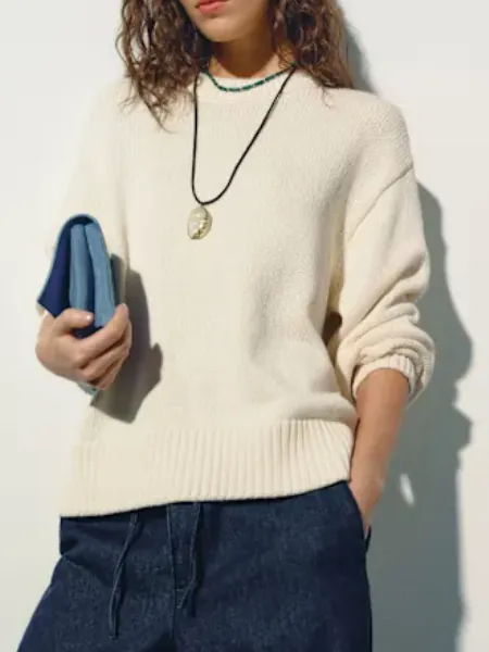 Cotton Oversized Crew